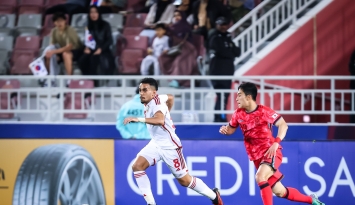 من مباراة الإمارات وكوريا الجنوبية بكأس آسيا تحت 23 عانًا (X/UAEFNT)