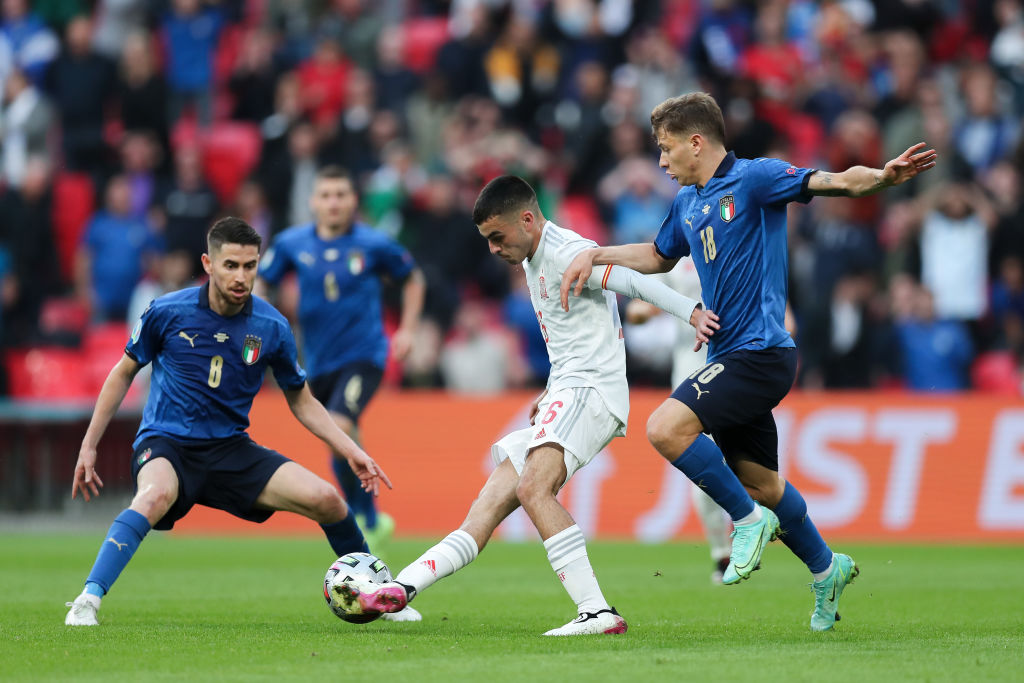 لاعب برشلونة والمنتخب الإسباني بيدري غونزاليس من نصف نهائي يورو 2020 ضد إيطاليا