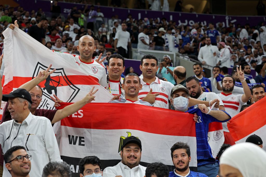 جماهير الزمالك المصري في نهائي كأس سوبر 