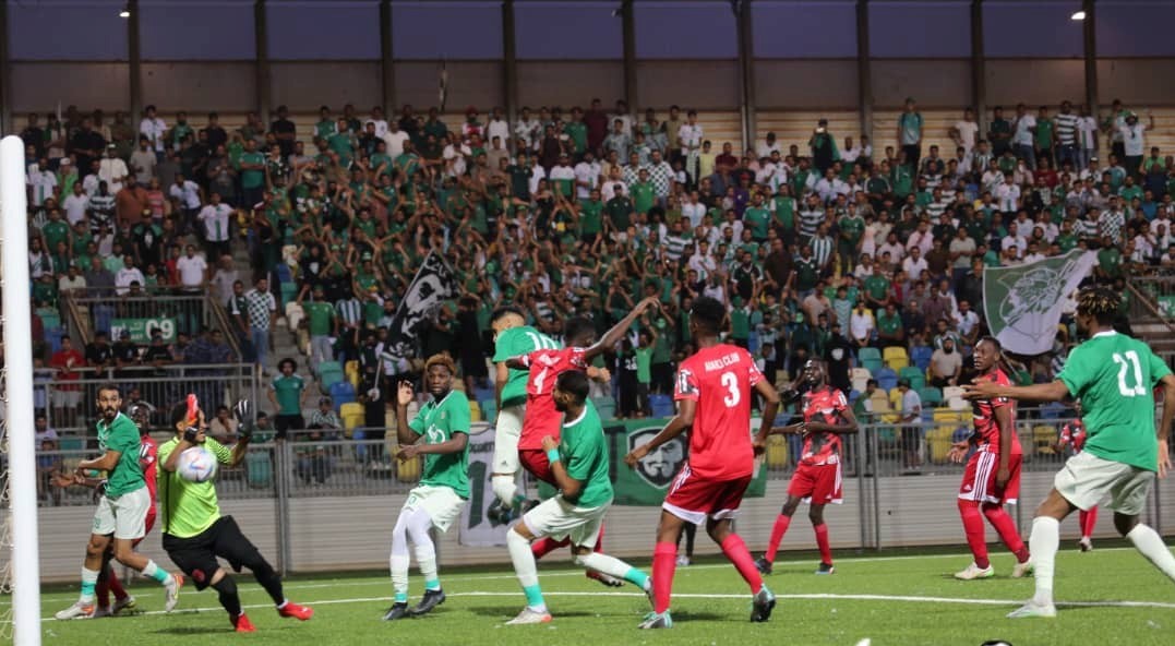 من مباراة الأخضر الليبي وأهلي الخرطوم السوداني في كأس الكونفدرالية الأفريقية ون ون winwin