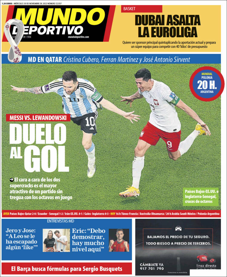 الصفحة الرئيسية لصحيفة موندو ديبورتيفو