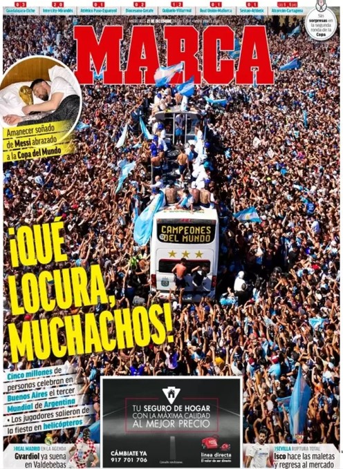 غلاف صحيفة ماركا الإسبانية 