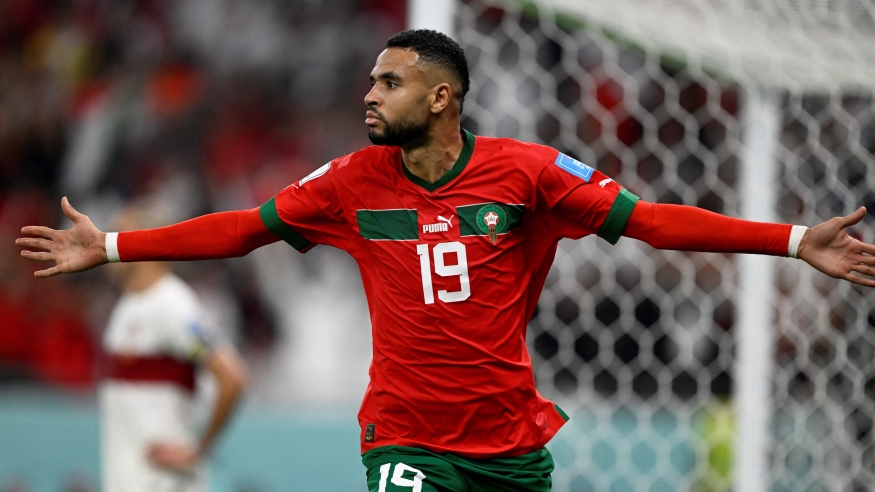 جماهير "أسود الأطلس" تنتظر الكثير من يوسف النصيري مع المغرب في كأس أمم أفريقيا (Getty) ون ون winwin