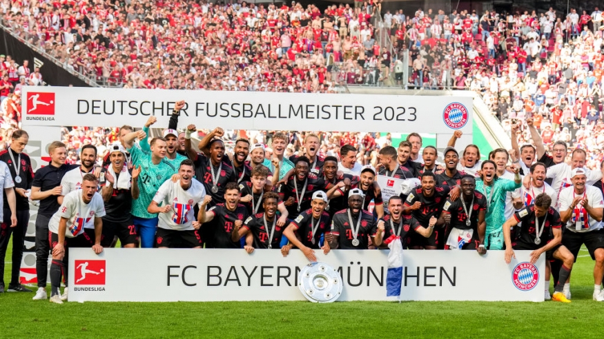 احتفالات بايرن ميونيخ بلقب الدوري الألماني موسم 2022/23 (Getty)