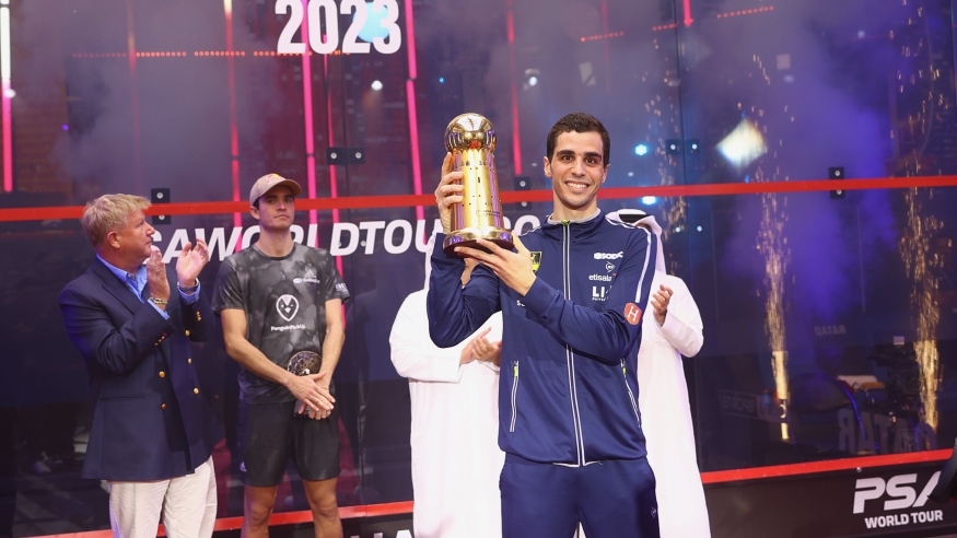 المصري علي فرج بطولة قطر كلاسيك للإسكواش ون ون winwin