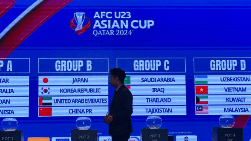جانب من حفل سحب قرعة كأس آسيا تحت 23 عاماً التي أقيمت بالدوحة (AFC) وين وين winwin