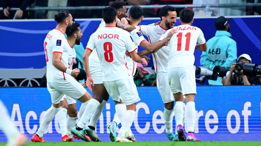 منتخب الأردن النشامى يبلغ نهائي كأس آسيا وين وين winwin (X/JFA)