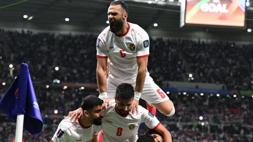 فرحة منتخب الأردن بالتأهل إلى نهائي كأس آسيا 2024 (X/afcasiancup)