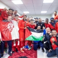 فرحة لاعبي الاتحاد الليبي بالتأهل لدور المجموعات في كأس الكونفدرالية (Facebook/ IttihadSCly)