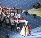 البعثة المصرية العلم المصري افتتاح دورة ألعاب البحر الأبيض المتوسط وهران 2022 ون ون winwin
