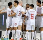 فرحة لنجوم العربي القطري خلال مباراة سابقة بالموسم الحالي (twitter/qsl) ون ون winwin