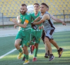 فرحة لاعبي فريق الحرية بالصعود إلى الدوري السوري الممتاز (Facebook/ Alhurria sport Club)