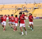 عملية إحماء لاعبي الأهلي المصري قبل مواجهة ميدياما الغاني في دوري أبطال أفريقيا (X/Alahly) ون ون winwin