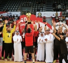 إحتفال لاعبي نادي الريان القطري بالفوز بلقب البطولة الخليجية الـ 40 (X/Qatarhandball) ون ون winwin