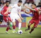 من مباراة المنتخب القطري ونظيره الأردني في كأس آسيا تحت 23 عاماً (Facebook/JFA)