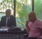 حسام حسن مدرب منتخب مصر (يمينًا) إلى جانب جمال علام رئيس اتحاد الكرة المحلي (X/EFA) وين وين winwin