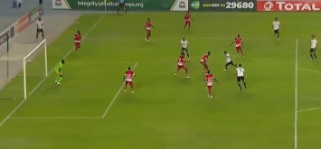 لقطة هدف لاعب المنتخب المصري محمد مجدي أفشة في شباك كينيا (Twitter)