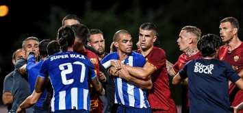 المدافع البرتغالي بيبي يتسبب في أزمة خلال مباراة بورتو وروما الودية (Getty)