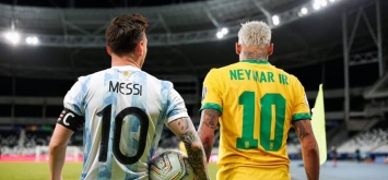 البرازيلي نيمار جونيور Neymar الأرجنتيني ليونيل ميسي Messi كوبا أمريكا 2021 ون ون winwin
