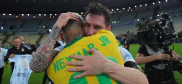 الأرجنتيني ليونيل ميسي Messi البرازيلي نيمار جونيور دا سيلفا Neymar كوبا أمريكا البرازيل 2021 ون ون winwin