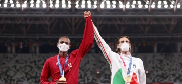 تتويج القطري معتز برشم الإيطالي جانماركو تامبيري Tamberi دورة الألعاب الأولمبية طوكيو 2020 ون ون winwin
