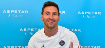 الأرجنتيني ليونيل ميسي لاعب باريس سان جيرمان الفرنسي