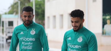 ثنائي المنتخب الجزائري رياض محرز (على اليسار) وسعيد بن رحمة (على اليمين) (Twitter)