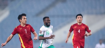 فهد المولد لاعب المنتخب السعودي خلال مواجهة فيتنام بالتصفيات الآسيوية المؤهلة إلى كأس العالم 2022 (SaudiNT/ Twitter)