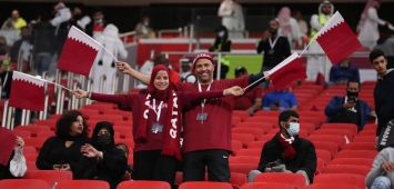 المشجعون مباراة قطر العراق كأس العرب FIFA قطر 2021 ملعب البيت المونديالي ون ون winwin