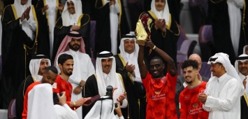 تتويج الدحيل كأس أمير قطر 2022 الغرافة ملعب خليفة الدولي ون ون winwin