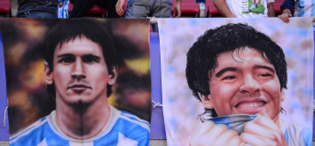 صورة دييغو أرماندو مارادونا Maradonaa ليونيل ميسي Messi منتخب الأرجنتين ون ون winwin