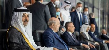 الرئيس الجزائري عبد المجيد تبون أمير دولة قطر تميم بن حمد آل ثاني حفل افتتاح دورة ألعاب البحر الأبيض المتوسط وهران 2022 ون ون winwin