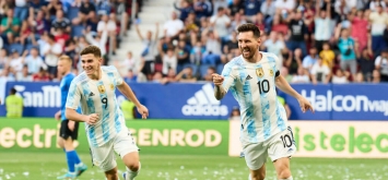 الأرجنتيني ليونيل ميسي Messi الأرجنتين أستونيا مباراة ودية 2022 ون ون winwin