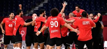 أرشيفية - المنتخب المصري لكرة اليد خلال مشاركته في أولمبياد طوكيو 2020 (Getty)