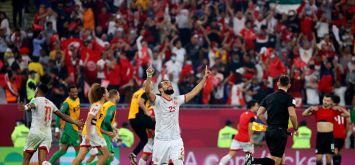نعيم السليتي مع منتخب تونس خلال بطولة كأس العرب (Getty)