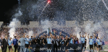 من مراسم تتويج الفيصلي بلقب الدوري الأردني 2022 (twitter/AlghadNews)