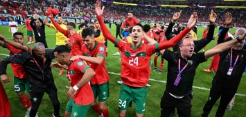 سعادة نجوم المغرب بعد الفوز على البرتغال (Getty) ون ون winwin