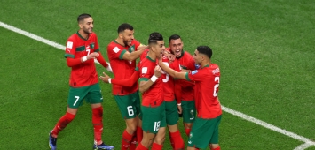 فرحة منتخب المغرب بعد التسجيل بمرمى البرتغال