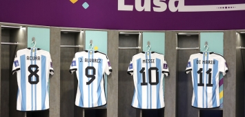 من غرفة تبديل ملابس المنتخب الأرجنتيني قبل القمة المرتقبة أمام كرواتيا في كأس العالم 2022 (Getty) ون ون winwin