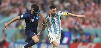 ميسي خلال مواجهة الأرجنتين وكرواتيا في نصف نهائي كأس العالم (Getty) ون ون winwin