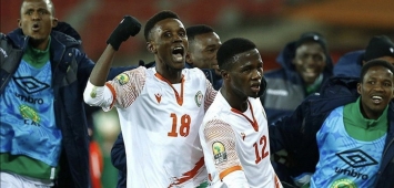 احتفال لاعبي النيجر بالتأهل لربع نهائي الشان (twitter/Football2Gether)