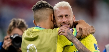 بكاء الدولي البرازيلي نيمار بعد إقصاء البرازيل من كأس العالم قطر 2022 غيتي ون ون winwin Getty