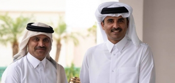 الشيخ تميم بن حمد آل ثاني أمير دولة قطر مع ناصر العطية ون ون QNA winwin