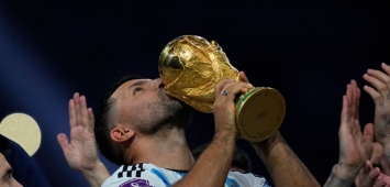 الأرجنتيني سيرجيو أغويرو يحتفل بكأس العالم 2022 (Getty/غيتي) ون ون winwin