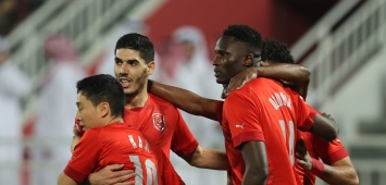 لاعبو الدحيل يحتفلون بالفوز على العربي بدوري نجوم قطر ون ون winwin