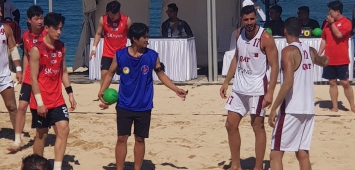 قطر وكوريا الجنوبية كرة اليد الشاطئية (twitter/QNA_Sports) وين وين winwin 