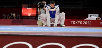 لاعب التايكواندو الروسي فلاديسلاف لارين في أولمبياد طوكيو 2020 (Getty)