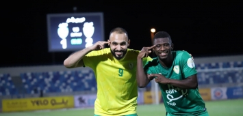 فرحة لاعبي الاخدود بعد التأهل لدوري روشن السعودي (twitter/ FDL_KSA) ون ون winwin 