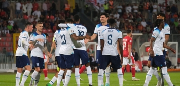 جانب من احتفالات إنجلترا بالفوز على مالطة برباعية نظيفة في تصفيات كأس الأمم الأوروبية 2024 (Getty) ون ون winwin