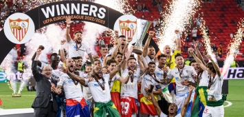 تتويج نادي إشبيلية الإسباني بلقب الدوري الأوروبي موسم 2022-2023 على حساب روما الإيطالي (Getty) وين وين winwin